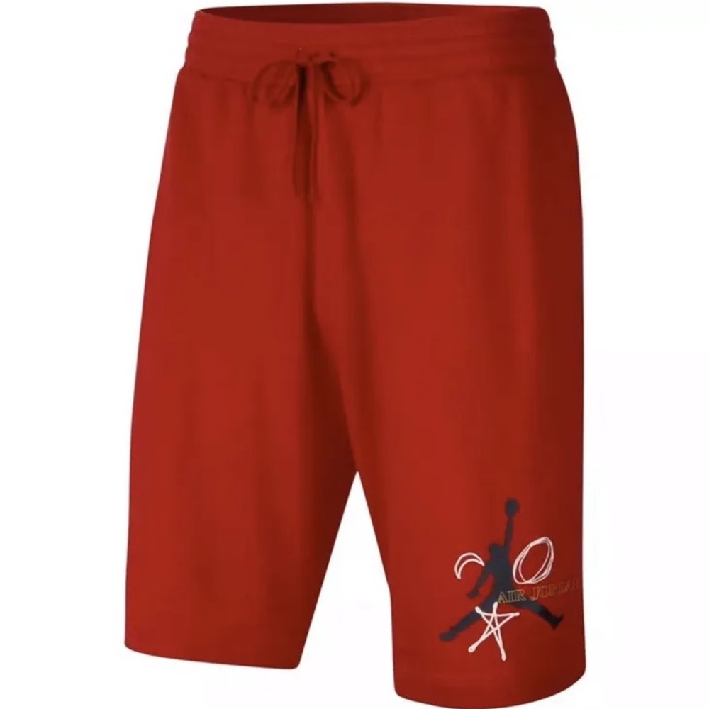 Nike Jordan Legacy Fiba Shorts Red Black White Sz Small